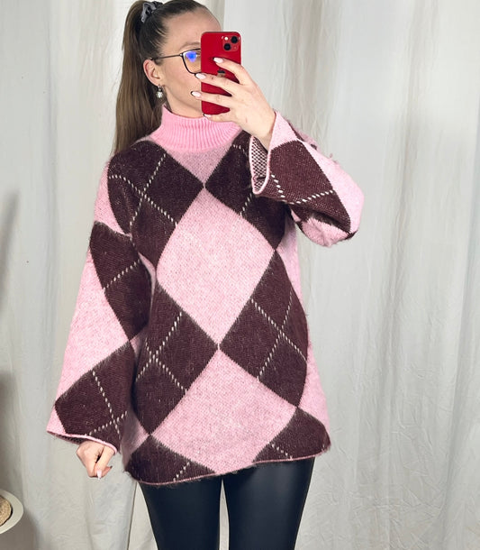 Pulloverkleid Karo (verschiedene Farben)