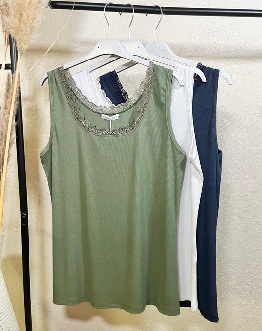 Curvy Top mit Spitze