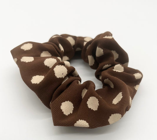 Scrunchie Punkte *Dunkelbraun*
