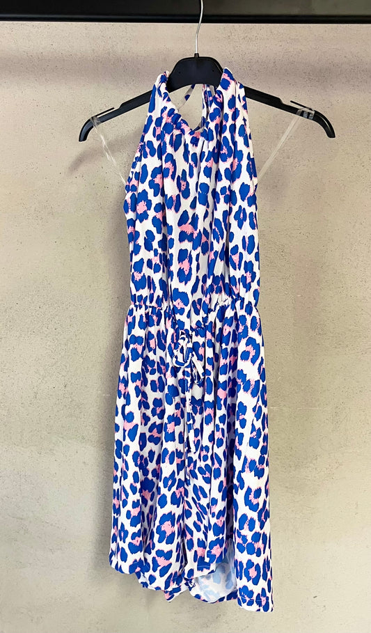 Einteiler Leo in Blau / Rosa