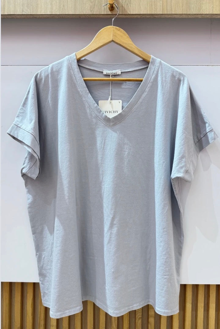 Shirt Uni Curvy (verschiedene Farben)