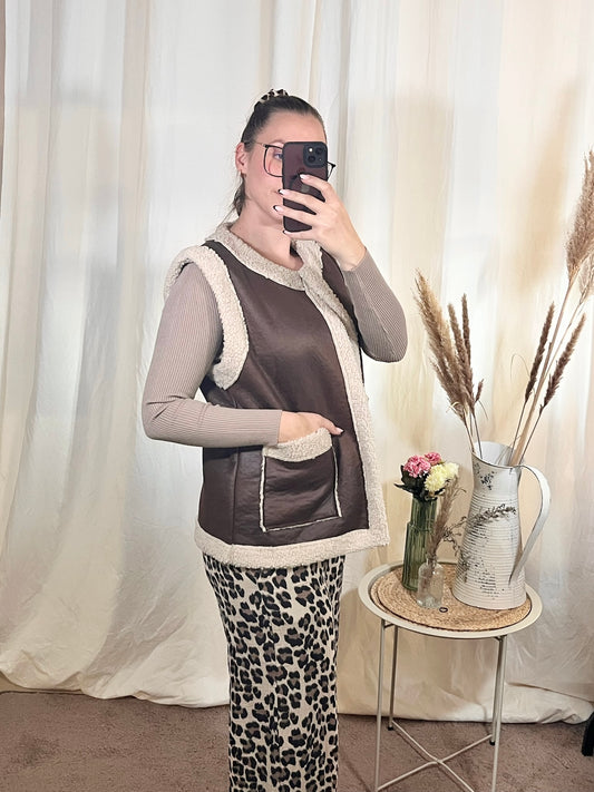 Weste in Wildlederoptik