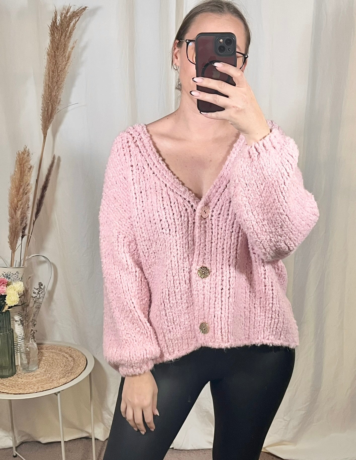 Boucle Cardigan in verschiedenen Farben