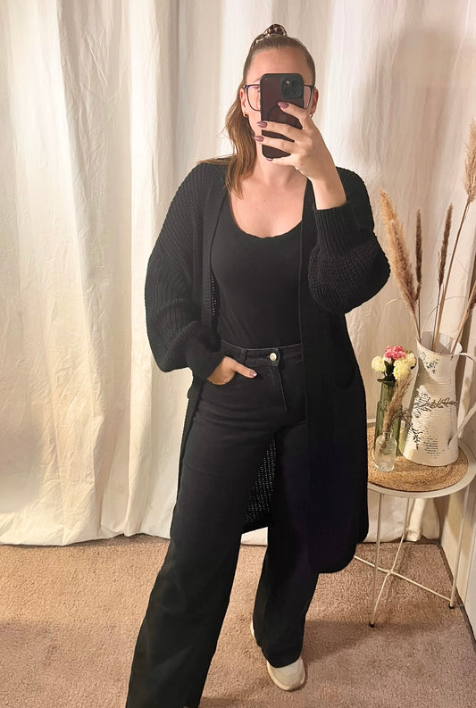 Onesize Strickjacke in Schwarz
