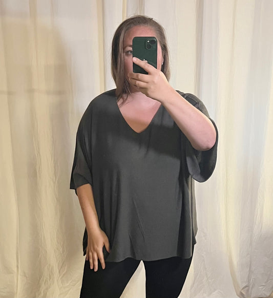 Oversize Feinstrickpullover in Braun