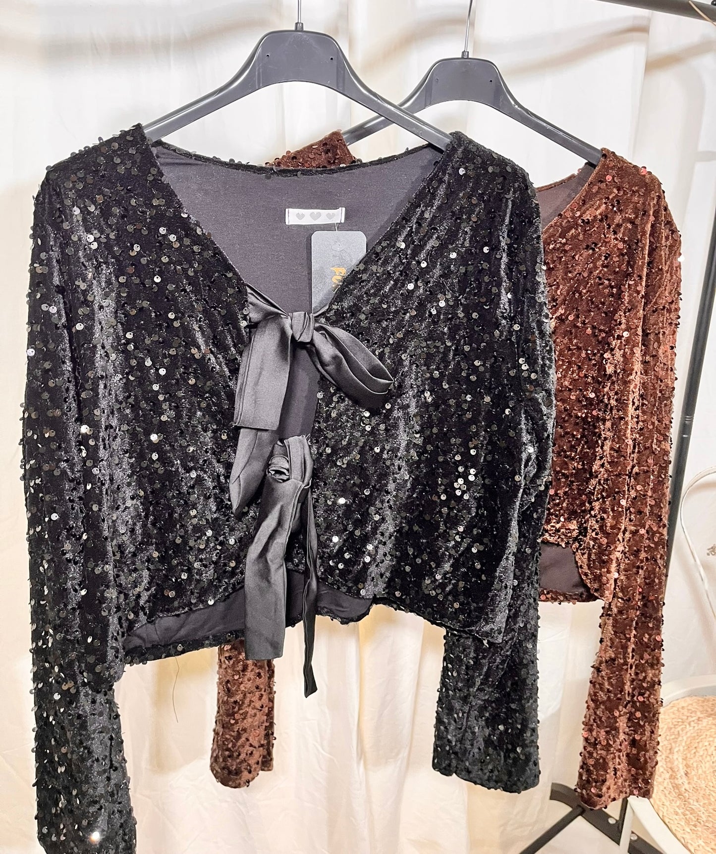 Pailletten Bluse in verschiedenen Farben