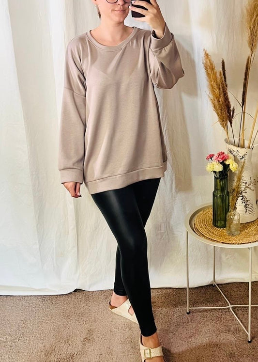 Oversize Sweatshirt in Taupe