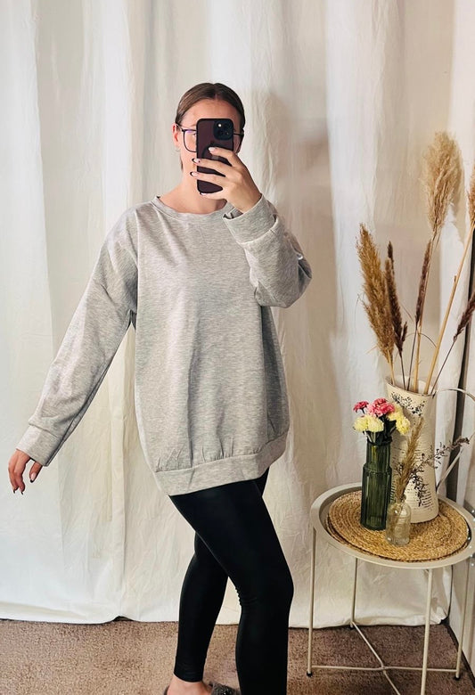 Oversize Sweatshirt in Grau