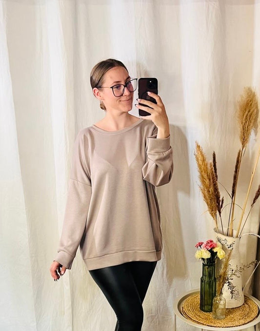 Oversize Sweatshirt in Taupe