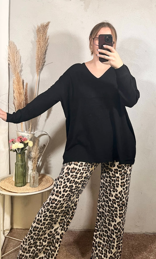 Onesize Pullover in Schwarz
