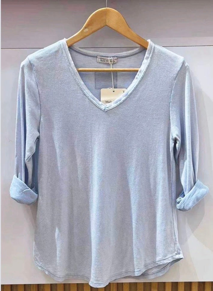 Shirt gerippt (verschiedene Farben)
