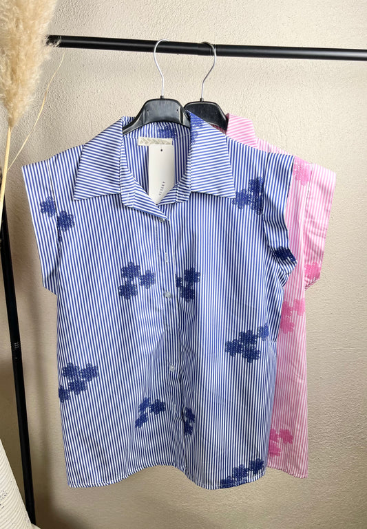 Bluse mit Streifen (verschiedene Farben)