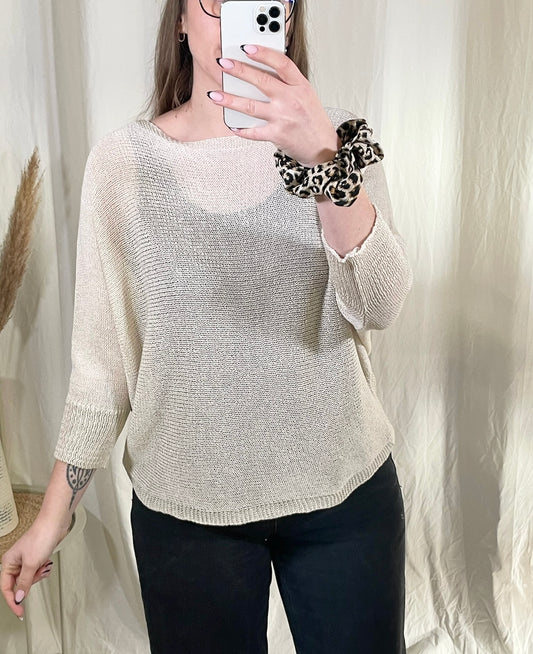 Strickpullover mit Schleife (verschiedene Farben)