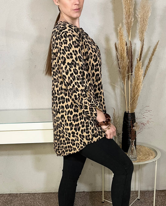 Bluse Leo in Ockerbraun