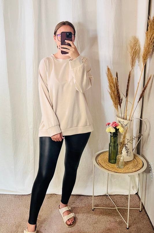 Oversize Sweatshirt in Beige