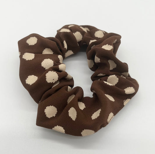 Scrunchie Punkte *Dunkelbraun*