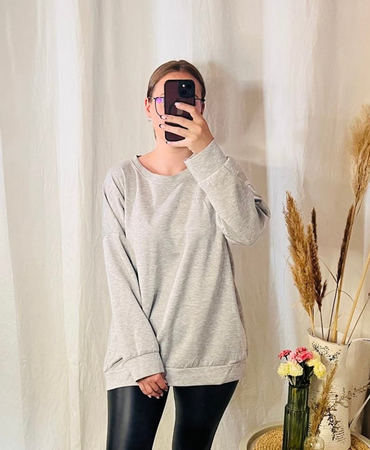 Oversize Sweatshirt in Grau