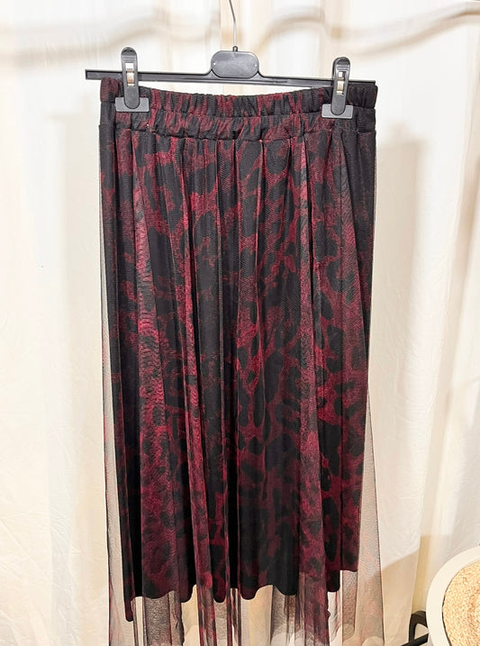 Tüllrock Leo in Burgunderrot