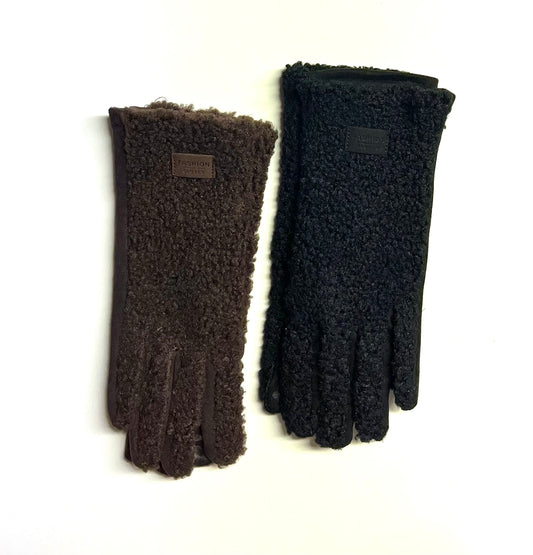Handschuhe mit Felloptik (verschiedene Farben)