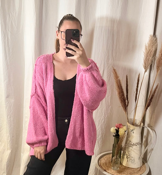 Cardigan in Rosa