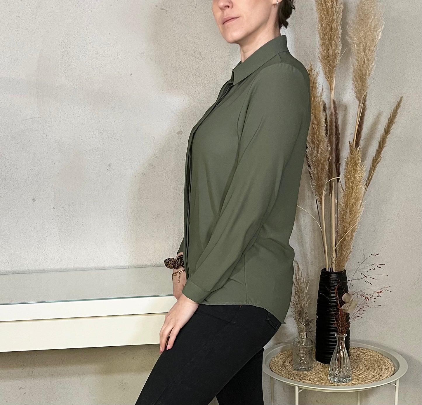 Bluse in Khaki