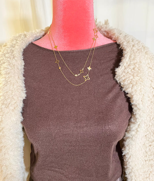 Sternenhalskette aus Edelstahl