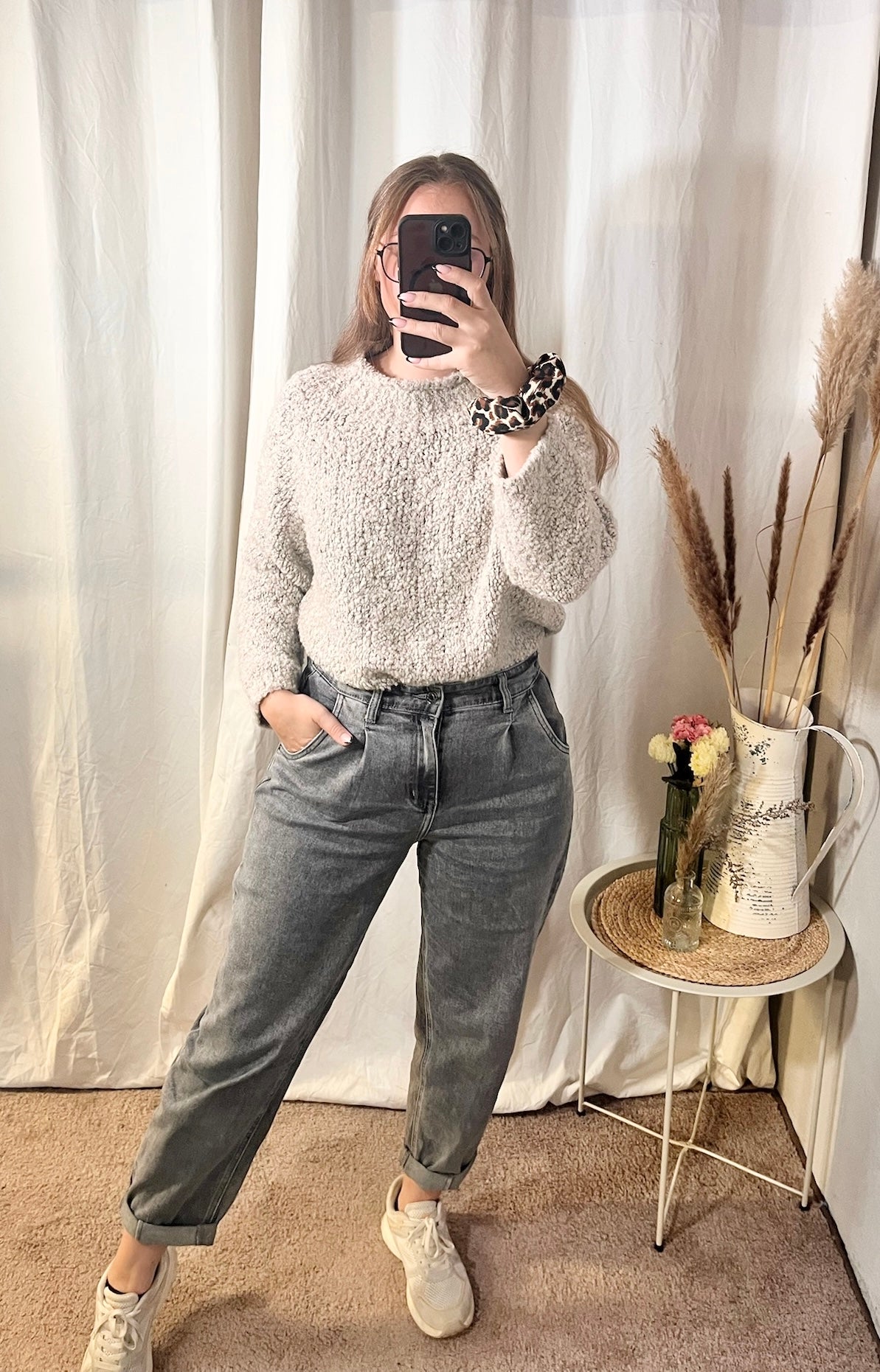Onesize Boucle Pullover in verschiedenen Farben