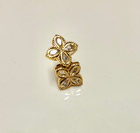 Blumenstecker Ohrringe aus Edelstahl