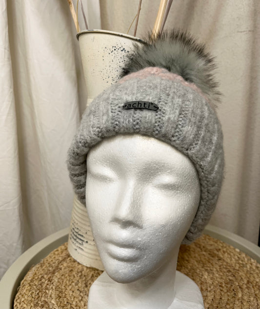 Fleece Mütze gefüttert in Rosa