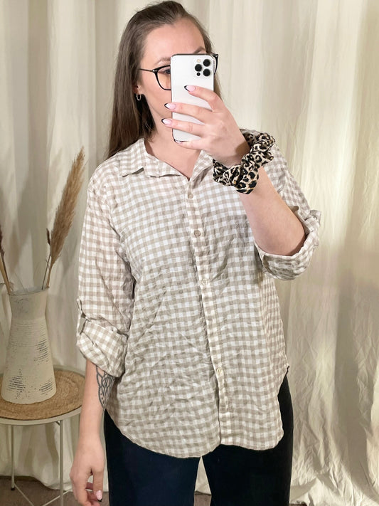 Baumwollbluse Karo (verschiedene Farben)