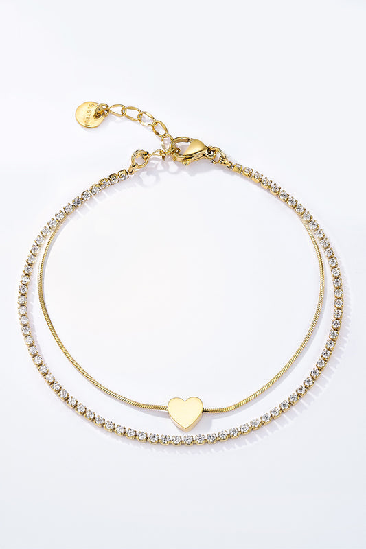 Armband Herz (Gold & Silber)