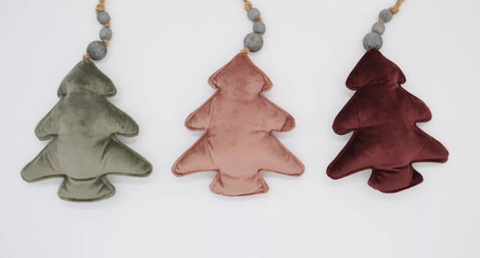 Velvet Christmas tree hanging ornament