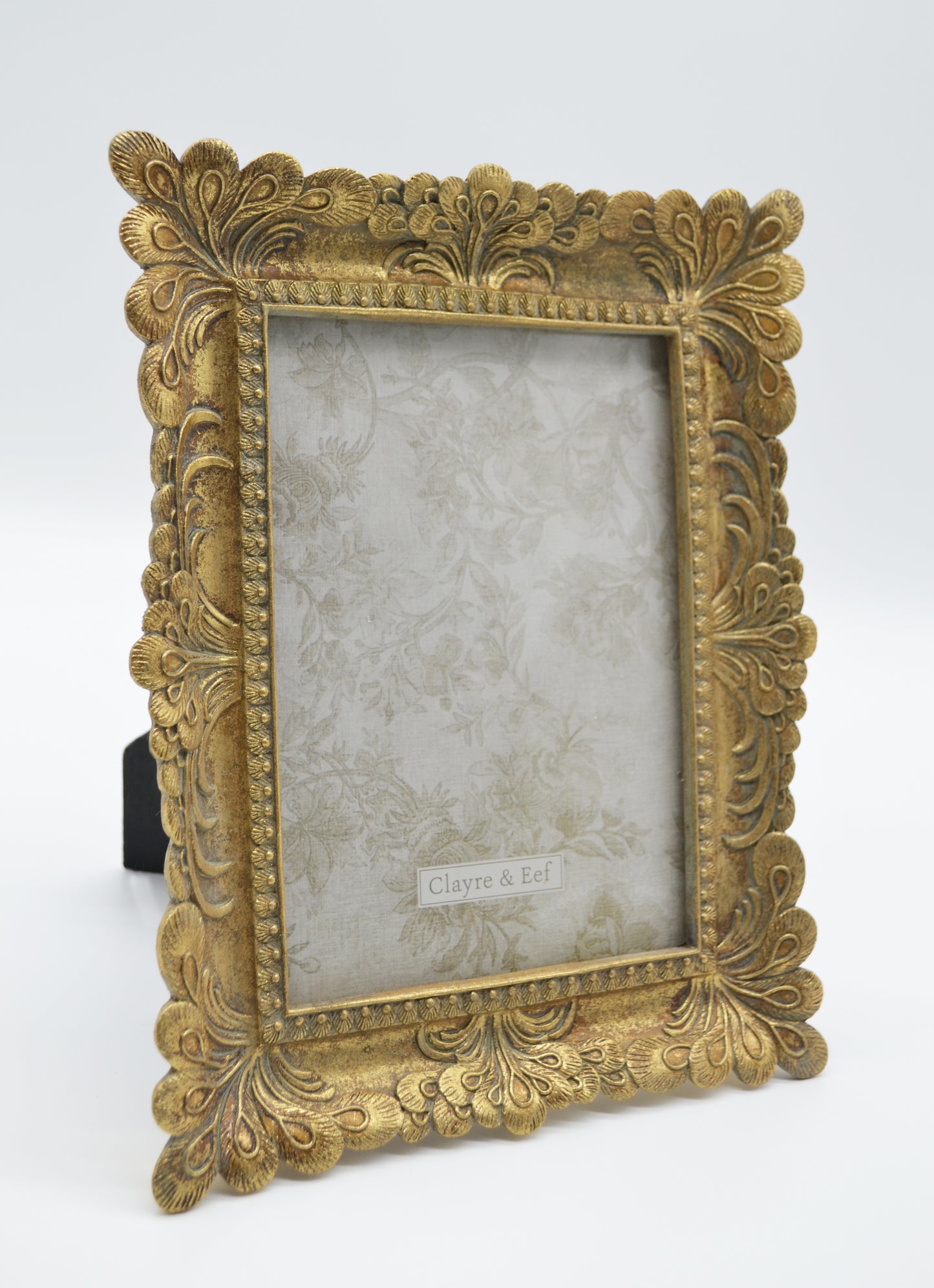 Photo frame leaves, gold 