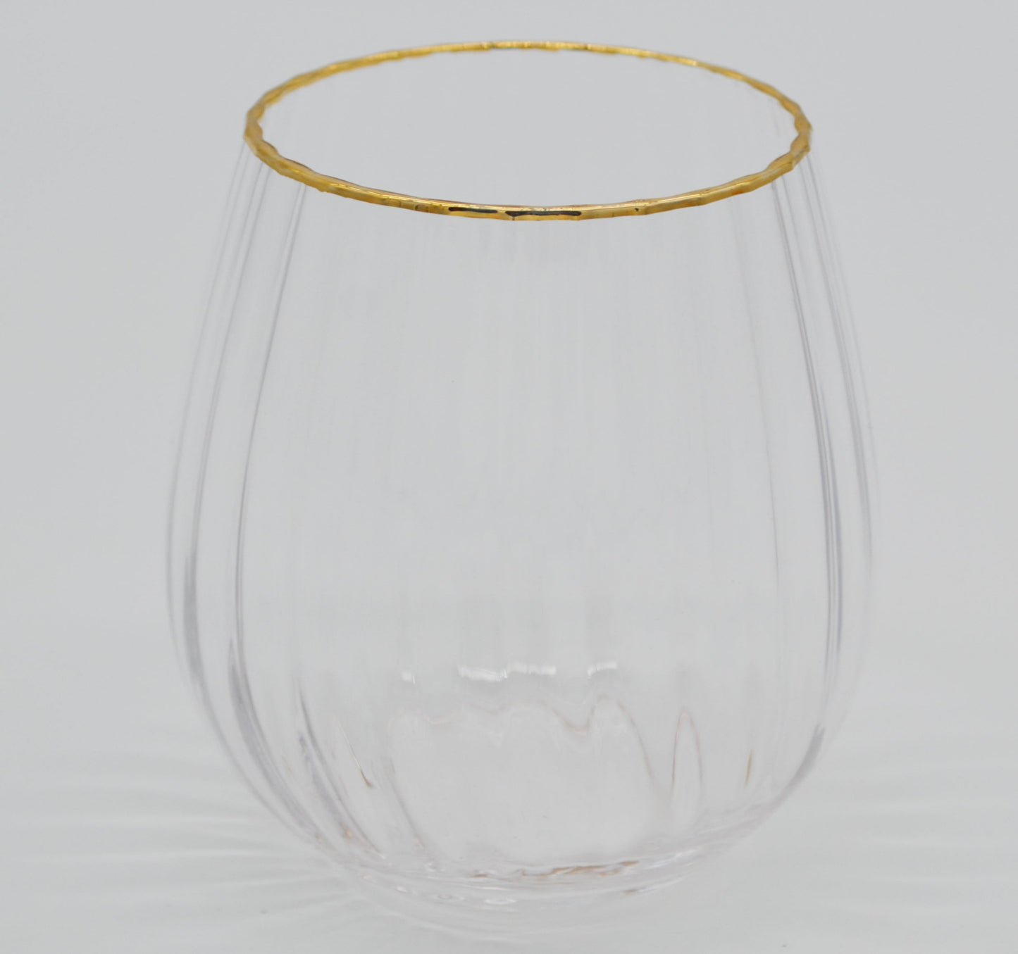glass, gold rim 