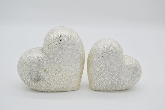 Coeurs "Argent", lot de 2 