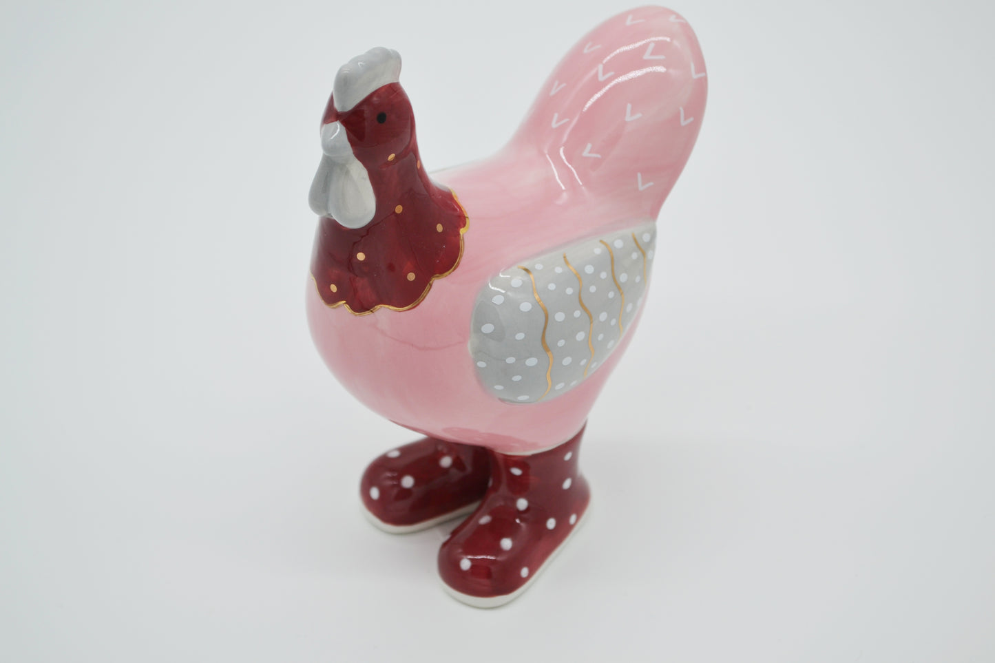 Poulet en céramique rose