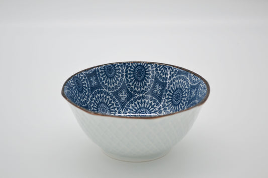 Bol à soupe mandala, bleu 