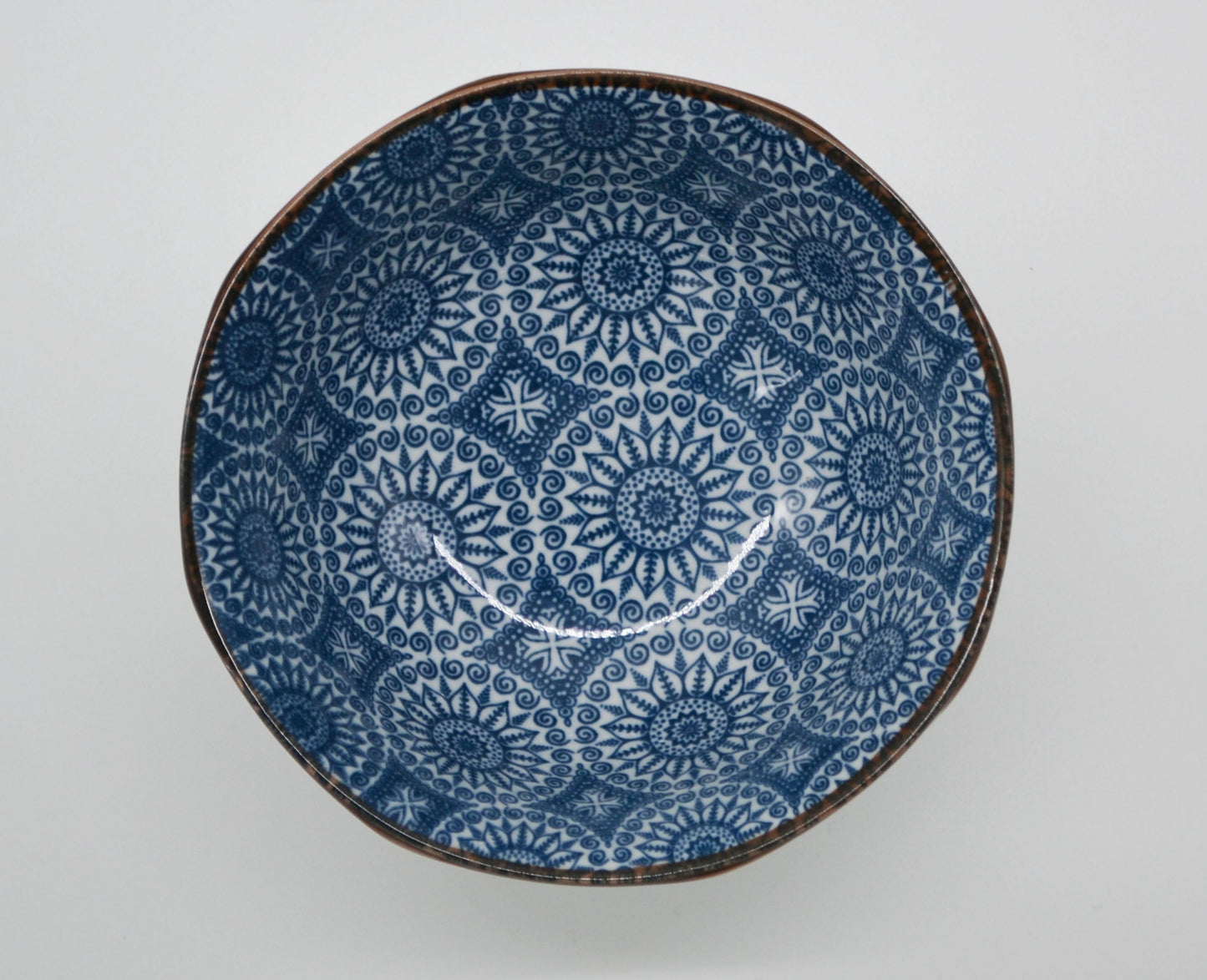 Soup bowl mandala, blue 