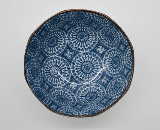 Bol à soupe mandala, bleu 