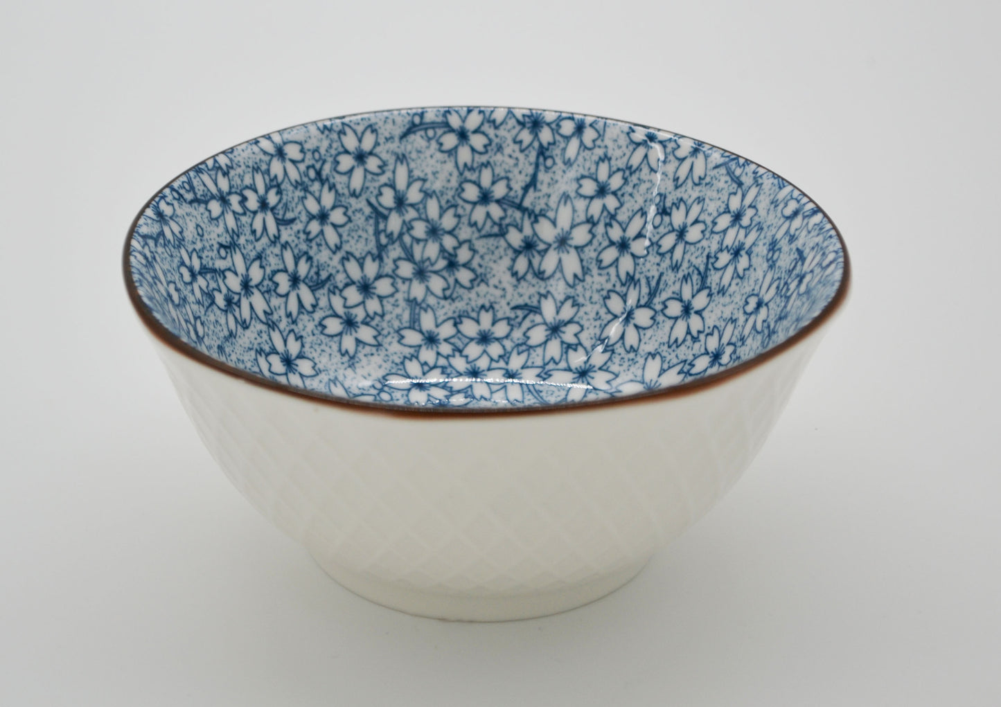 Bol à soupe fleurs, bleu clair 
