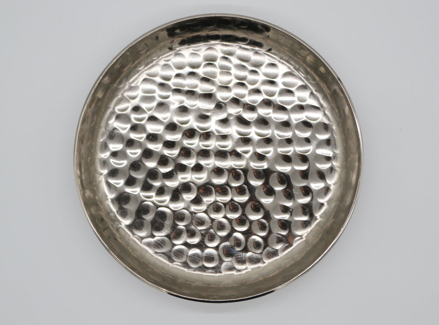 Assiette/bol en métal, argent 