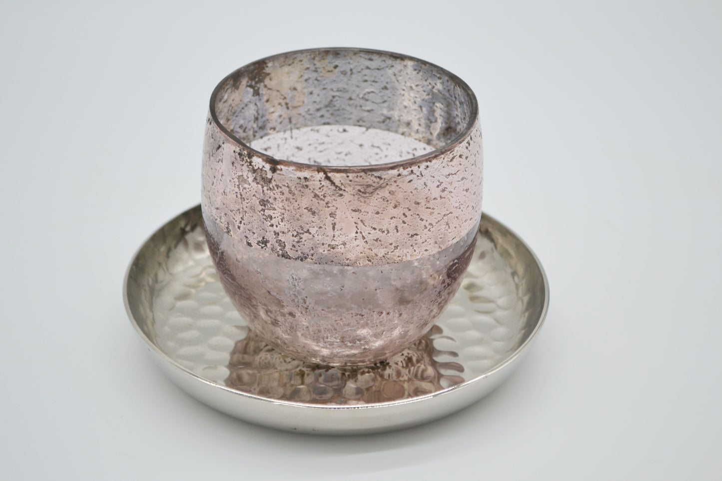 Assiette/bol en métal, argent 