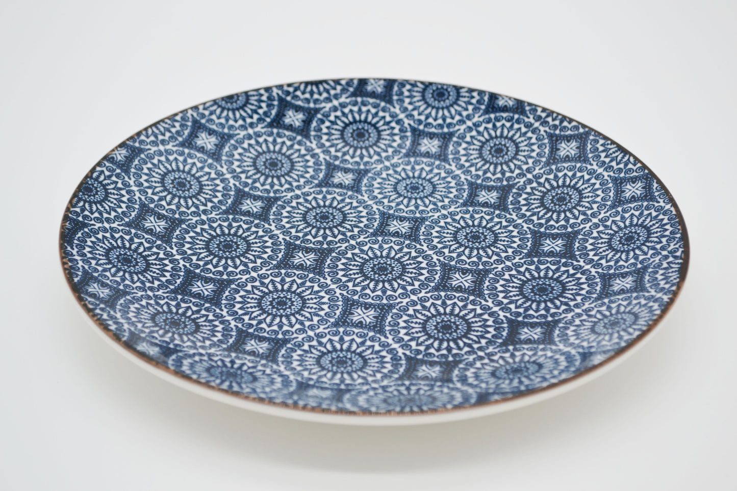 Breakfast plate mandala, blue 
