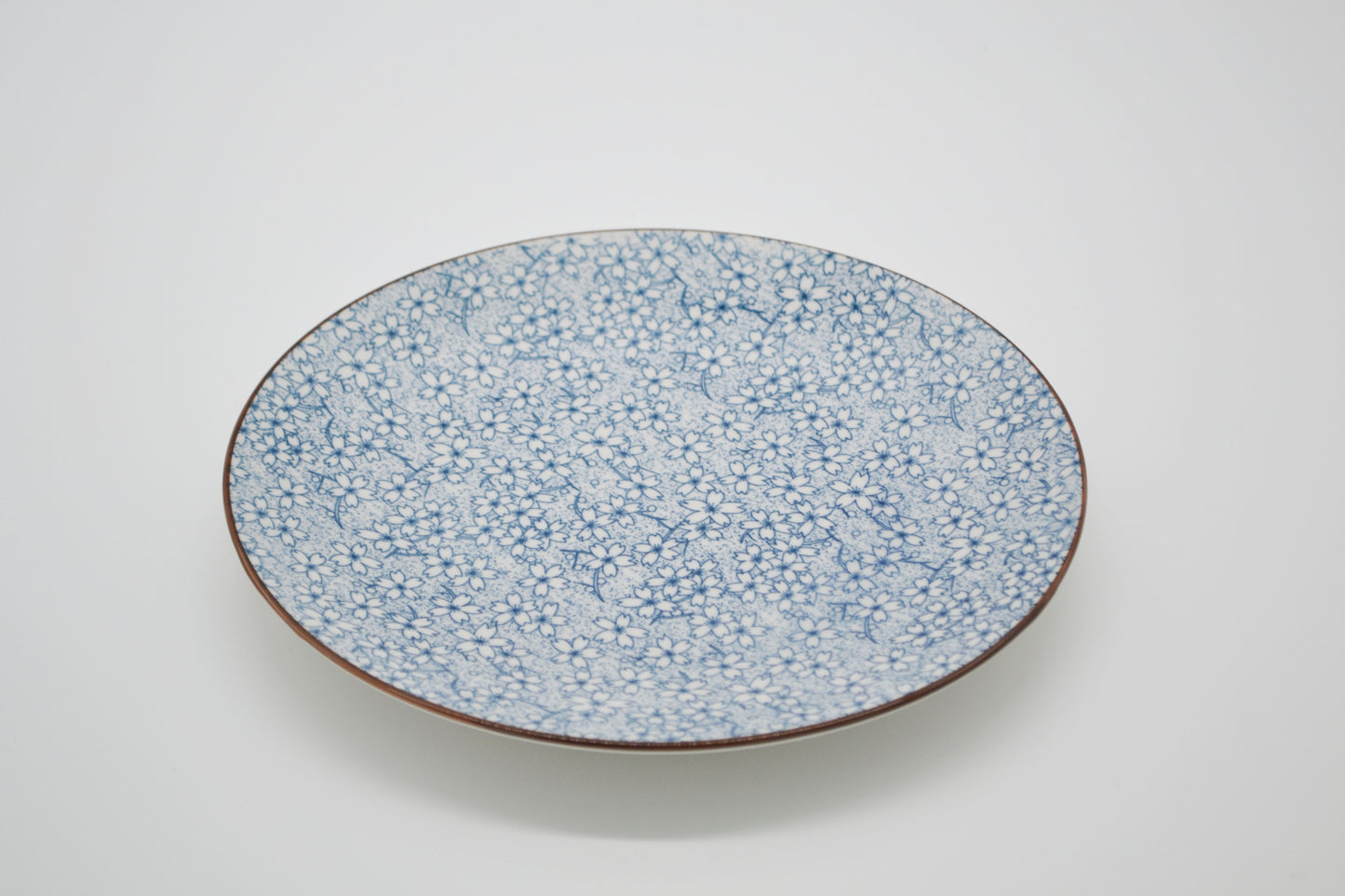 Breakfast plate flowers, light blue 