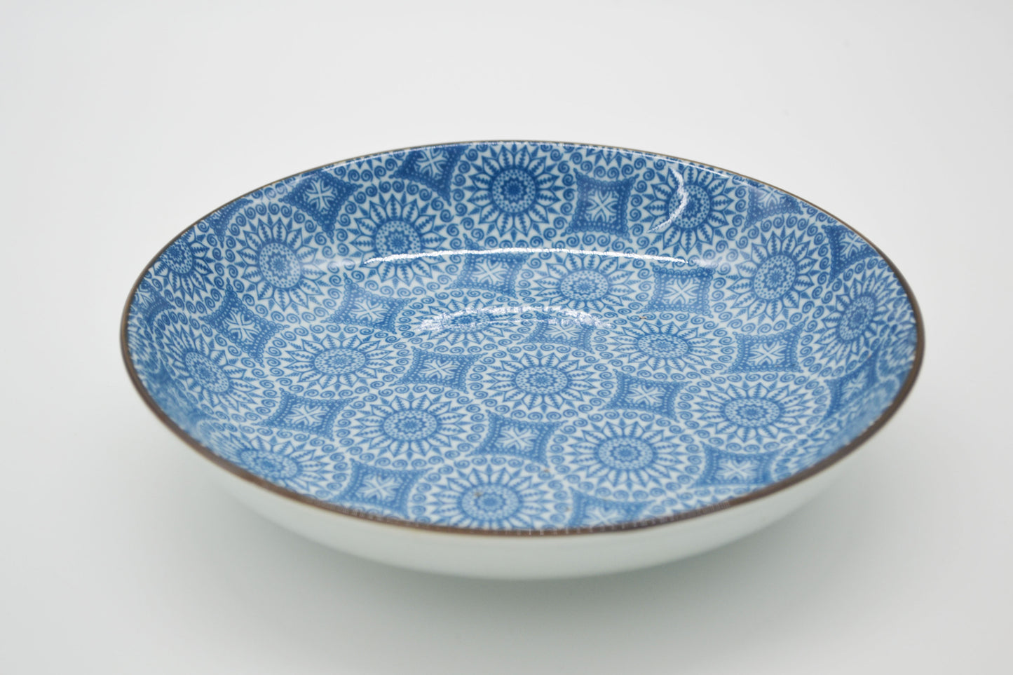 Soup plate mandala, blue 