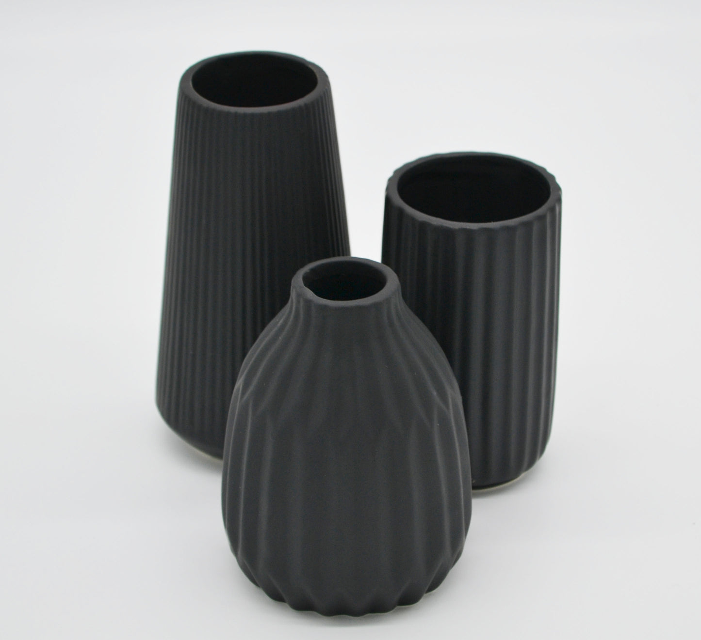 Vase noir, lot de 3 