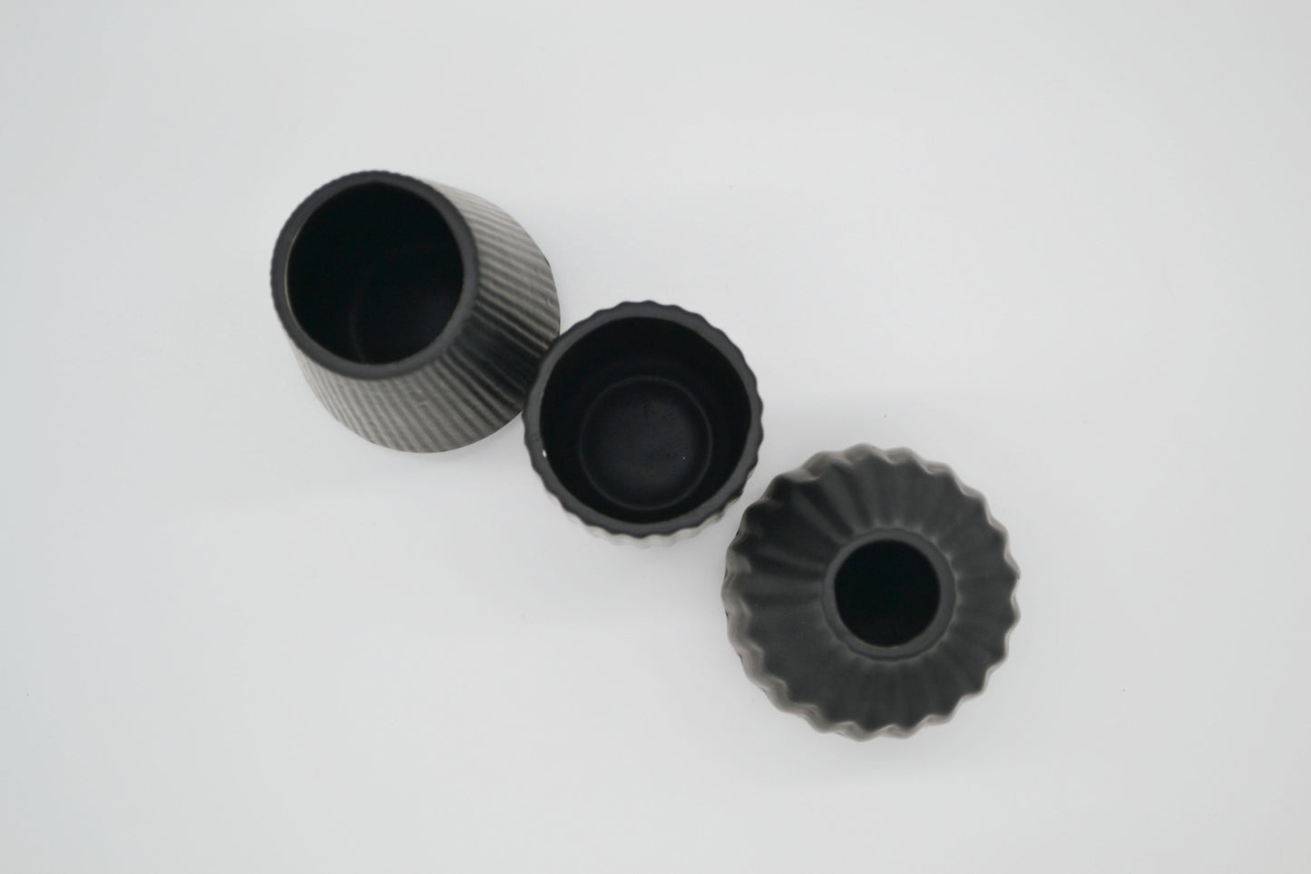 Vase noir, lot de 3 