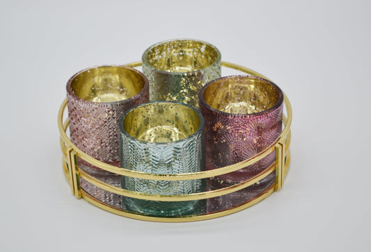 Ensemble lanterne doré, 5 pièces. 